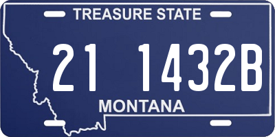 MT license plate 211432B