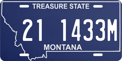 MT license plate 211433M