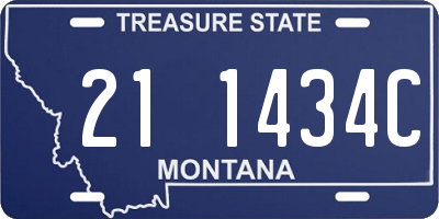MT license plate 211434C