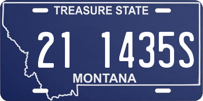 MT license plate 211435S