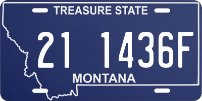 MT license plate 211436F