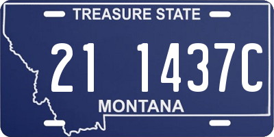 MT license plate 211437C