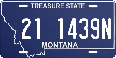 MT license plate 211439N