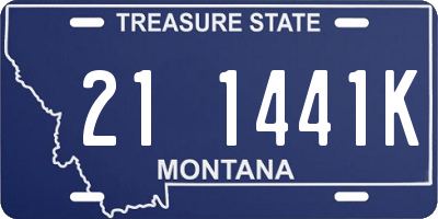 MT license plate 211441K