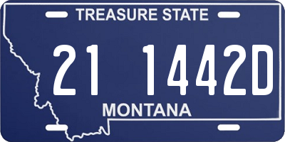 MT license plate 211442D
