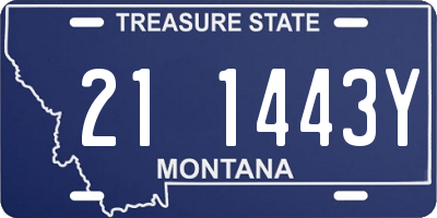 MT license plate 211443Y