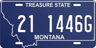 MT license plate 211446G