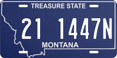 MT license plate 211447N