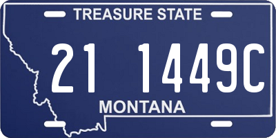 MT license plate 211449C