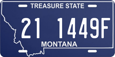 MT license plate 211449F