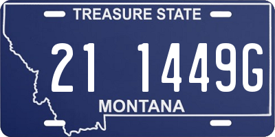 MT license plate 211449G