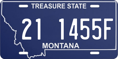 MT license plate 211455F