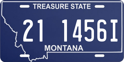 MT license plate 211456I