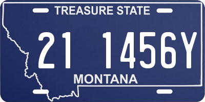 MT license plate 211456Y