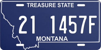 MT license plate 211457F