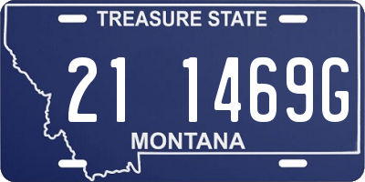 MT license plate 211469G