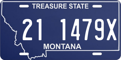 MT license plate 211479X