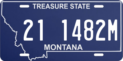 MT license plate 211482M