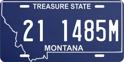 MT license plate 211485M