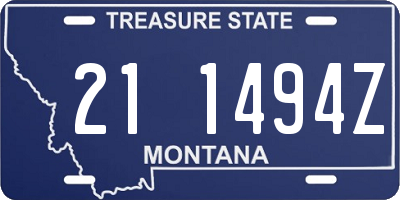 MT license plate 211494Z