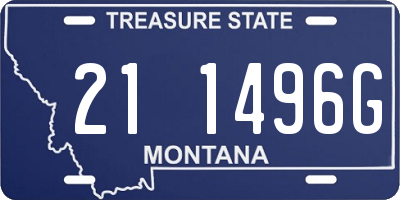 MT license plate 211496G