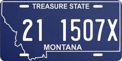 MT license plate 211507X