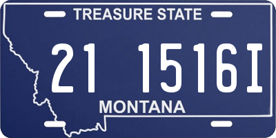 MT license plate 211516I