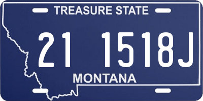 MT license plate 211518J