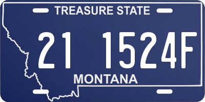 MT license plate 211524F