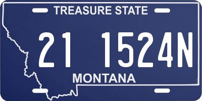 MT license plate 211524N
