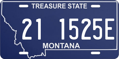 MT license plate 211525E