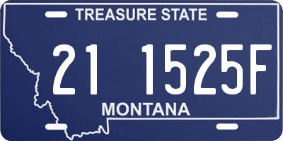 MT license plate 211525F