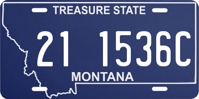 MT license plate 211536C