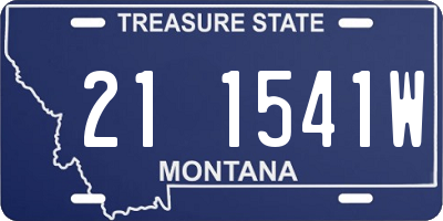 MT license plate 211541W