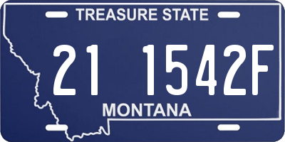 MT license plate 211542F