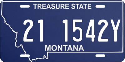 MT license plate 211542Y