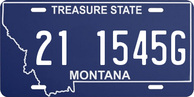 MT license plate 211545G