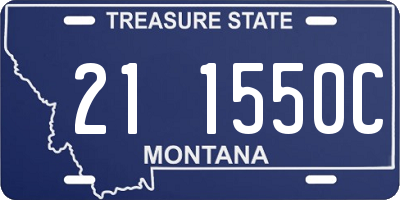 MT license plate 211550C