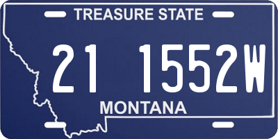 MT license plate 211552W