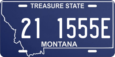MT license plate 211555E