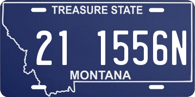 MT license plate 211556N