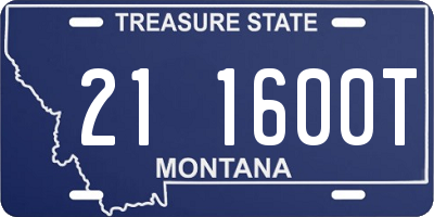 MT license plate 211600T