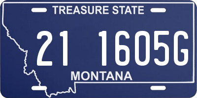 MT license plate 211605G