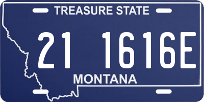 MT license plate 211616E