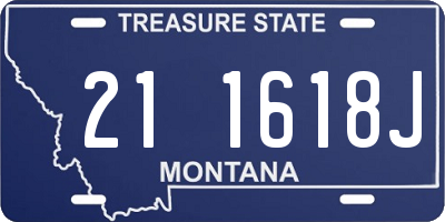 MT license plate 211618J