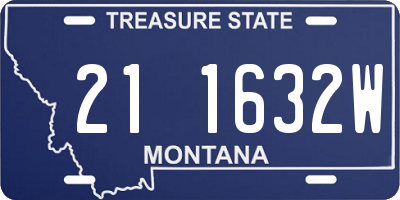 MT license plate 211632W