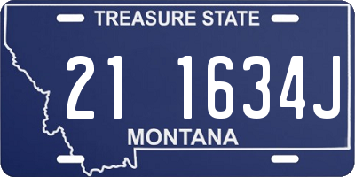 MT license plate 211634J