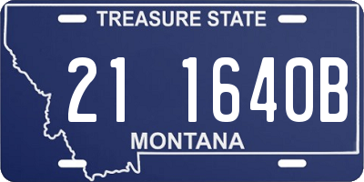 MT license plate 211640B