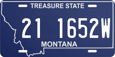 MT license plate 211652W