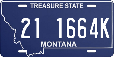 MT license plate 211664K